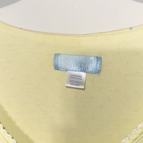 Celestial Dreams Yellow Polka Dot Sleeping Gown NWOT 3X - Picture 4 of 6